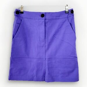 NEW Wildfang Women Small‎ The Essential Work Straight Mini Skirt Amethyst Punk